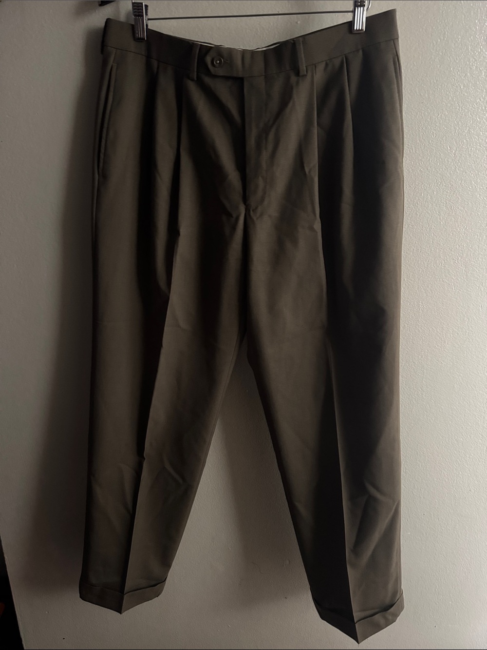 Ralph Lauren Olive Green Pleated Dress Pants